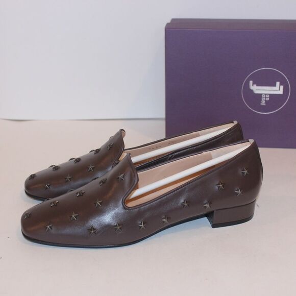 NWT Anthropologie Jon Josef Pandora Brown Leather Bronze Loafers - Picture 6 of 11